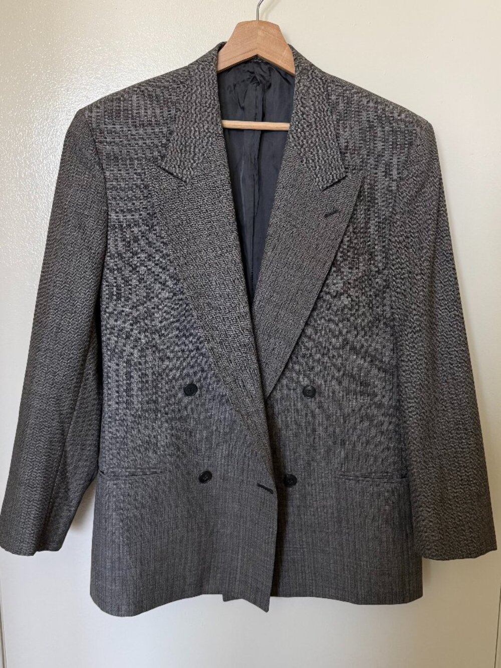 Giorgio Armani Made In Italy Gray Double Breasted Blazer